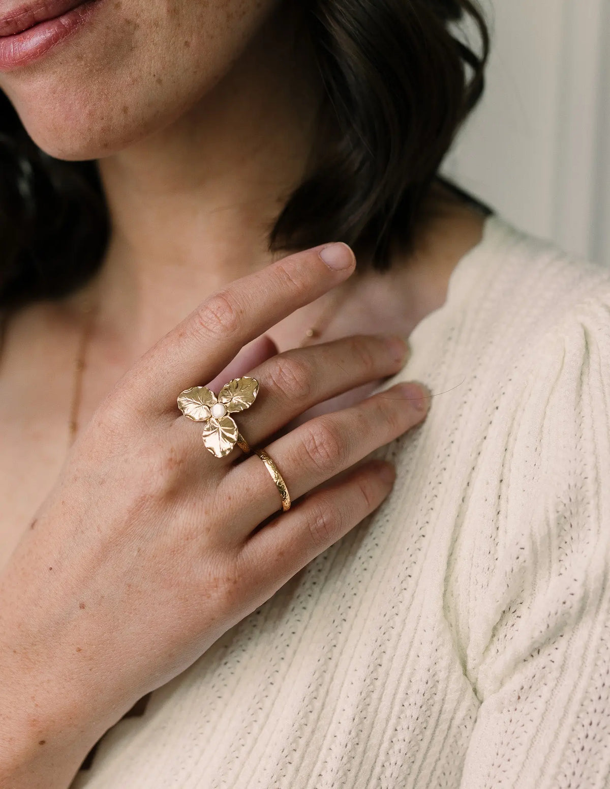 Bague Orchidée Un de ces quatre