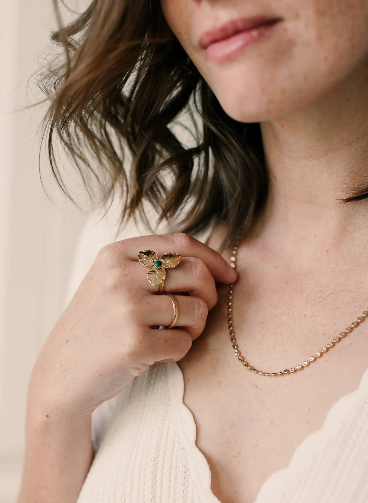 Bague Orchidée Un de ces quatre 
